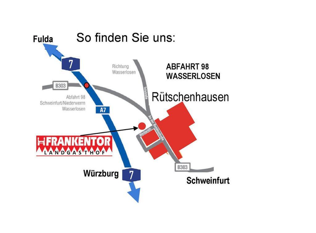 Landgasthof Frankentor Wasserlosen エクステリア 写真